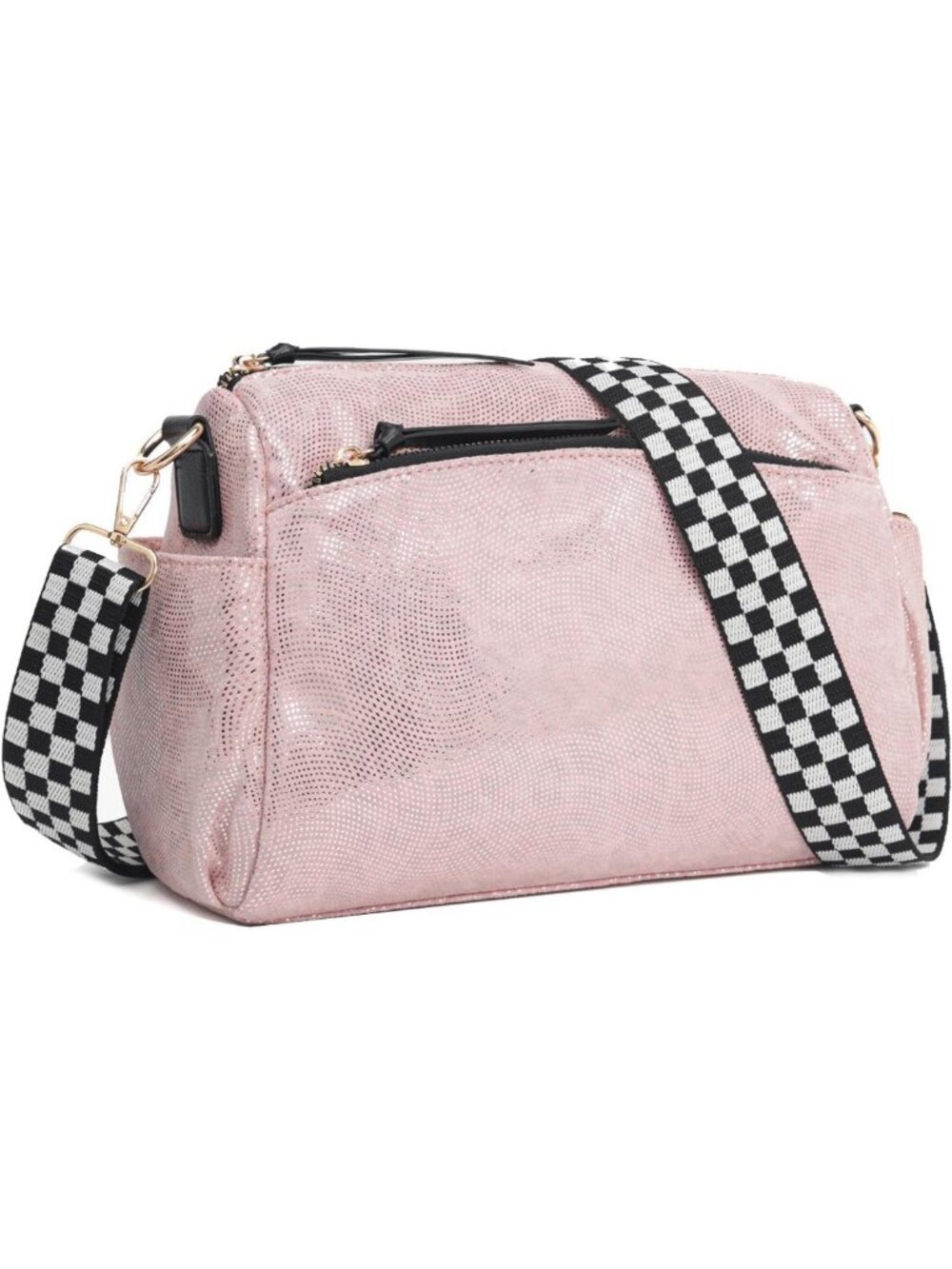 Stylish Checkered Crossbody Bag for Women with Adjustable Strap - Trendy & Chic